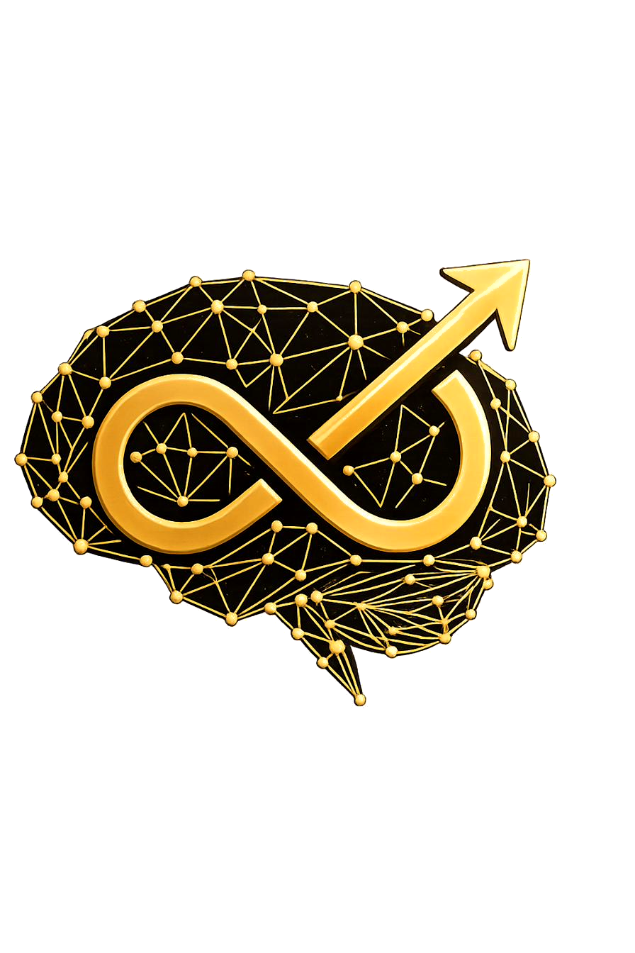 The Strategic Business of Me — brain mapped with infinity symbol